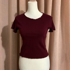 Shasa Lettuce Hem Crop Top